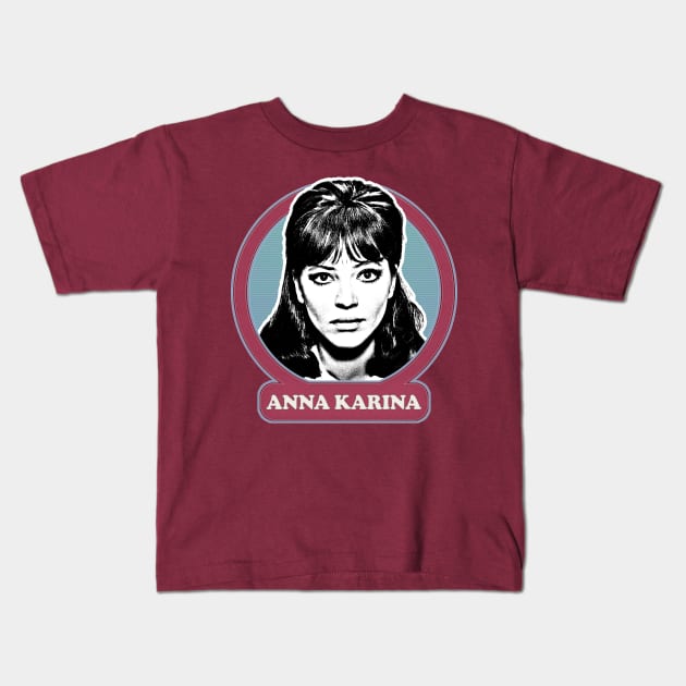 Anna Karina ∆ 60s Style Fan Design Kids T-Shirt by DankFutura